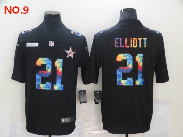 Men's Dallas Cowboys #21 Ezekiel Elliott Jerseys NO.9;